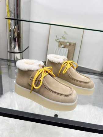 MiuMiu* 缪缪秋冬新款厚底高帮乐福鞋方头设计，简约舒适，拥有了不受限的百搭出行必备，羊毛内里垫脚，能温暖整个秋冬季乐福短靴不仅增高，TPU大底+p - 点击图像关闭