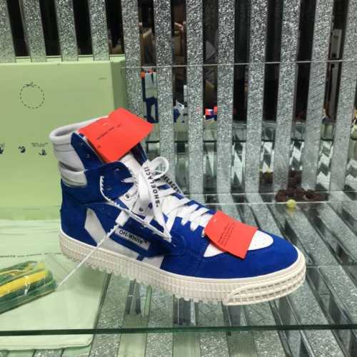 冲量价: 情侣款 Off Off White Ow Fw 黄飘带白箭头黑色高帮欧美潮鞋 2630专柜同步采用进口头层牛皮 ，完全1:1复刻，官方同步 原厂特供原