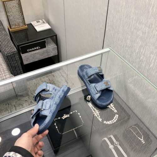 出厂价 真皮底30 顶级 品质2025魔术贴凉鞋 牛仔布3D打印 小羊皮内里 垫脚 橡胶大底 SIZE：35-41 40 41定做不退换 原版包装配套