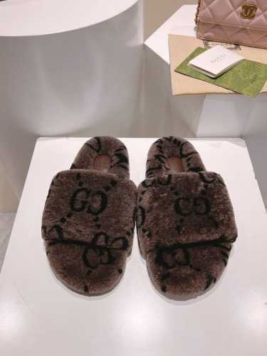 古奇新款 全真皮毛拖 码数35-42 工厂
