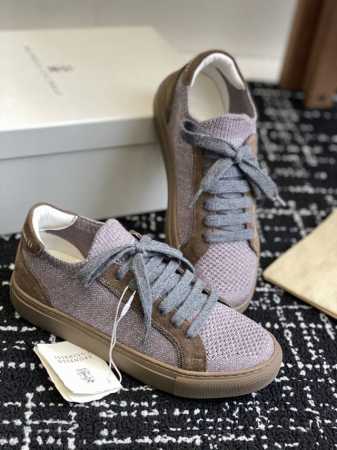 代购级 Brunello Cucinelli 25ss最新 Bc 系带 休闲鞋 鞋面进口麂皮 内里进口 羊皮里 0.5mm圆形冲孔设计 透气不闷脚 独家开模TP - 点击图像关闭