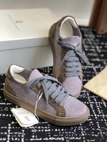 代购级 Brunello Cucinelli 25ss最新 Bc 系带 休闲鞋 鞋面进口麂皮 内里进口 羊皮里 0.5mm圆形冲孔设计 透气不闷脚 独家开模TP