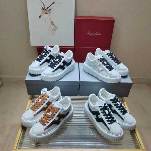 冲量价: Hogan 霍根 新款转图必爆 H-Stripes系列情侣款厚底饼干鞋飞艇鞋休闲运动鞋。 顶级版本原版购入开发做货 此款H-Stripes系列运动鞋采