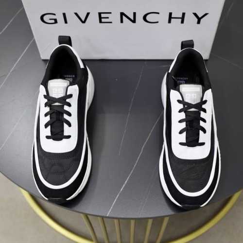 出厂价pp： Gv *Y～纪梵希.全新Giv 1男士厚底增高休闲运动鞋，鞋面高品质小牛皮拼接透气布面制成！上脚效果帅气有型，增高4Cm，提升气场，鞋身撞色拼接设