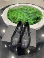 工厂P直销 P340。 22爆款Chanel香奈儿双C羊皮黑白拼色 玛丽珍平底鞋休闲鞋.面料进口羊皮.内里：环保混种羊皮.大.真皮大. 码数35-40