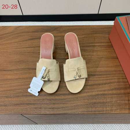 Loro Piana 羊京中跟拖鞋。鞋面羊京，羊皮内里及垫脚。真皮中底，真皮包跟。进口真皮大底，跟高8cm。码数：34-42 34、40、41、42定制不退换 - 点击图像关闭