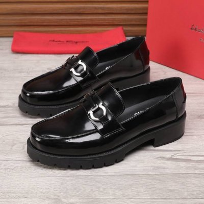 工厂p价 Ferragamo 菲拉格慕 商务皮鞋 正码码数: 38-44 45.46订制 商品材料：精选 进口牛皮鞋面，进口水染牛皮内里。强烈立体视觉效果，组合