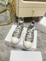 顶级版本 出 厚底款 高帮款 Dior迪奥Walk'n系列 老花 刺绣 厚底穿孔科技针织高筒运动鞋鞋 情侣款 休闲运动鞋 原版购入开发 做货 这款 Walk'n
