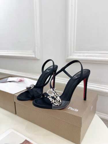 christian Louboutin路铂廷Cl 红底鞋 25Ss最新Just Jewel真丝水晶钻高跟凉鞋系列 魅惑华丽的顶级硬货上新 bs明星同款 平台主播