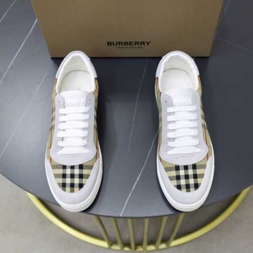 牛里 Burberry巴宝莉 经典低帮滑板套脚鞋｜进口牛皮搭配经典格纹布料｜舒适透气内里｜原版大底｜做工精细穿着舒适 Size：38-44 45定做