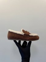 特优价 MiuMiu 2024高级时尚新品，新季力推单品~ 时尚 百搭 超好看 张元英、林允儿同款厚底金币羊毛乐福鞋，经典的凯旋门乐福鞋，牛猄皮的质感真的一绝原