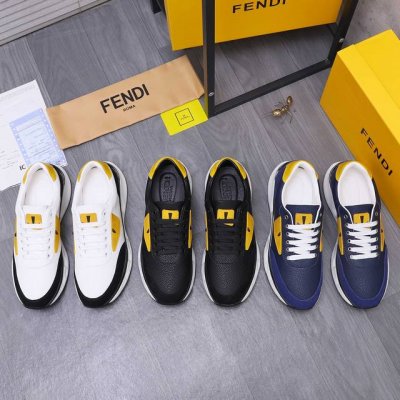 商品商标：Fendi 芬迪 休闲鞋 正码码数: 38-44 商品材料：精选 荔纹牛皮拼接磨砂鞋面 羊皮内里 牛皮鞋垫 橡胶大底