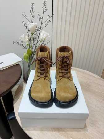 女款 -男款 - 24Ss秋冬新款loew*绑带短靴马丁靴 绑带靴具有品牌压印logo加持，切尔西短靴方便穿脱，黑色棕色都极其百搭！鞋头做旧工艺、非常时尚复古短 - 点击图像关闭