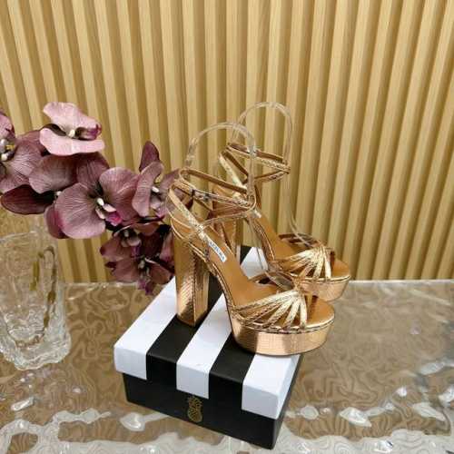 2024春夏新款 AQUAZZURA Zp 原版开模 新品防水台高跟凉鞋 采用原版定制真丝制成，原版开模施华洛奇水钻装饰扣，超闪 大底金色标志性菠萝微标赋予单品
