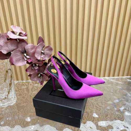 独家新款上架 YSL 圣罗兰 SS2024夏季鱼嘴 高跟新品 走秀款高跟凉鞋 2024全新春夏系列后带方扣高跟凉鞋 ！ 尖头高跟拖鞋淡淡的夏日里怎么少得了一双仙