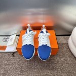 工厂价 爱马仕 Hermes 2024春夏经典情侣款 Flex 休闲系带运动鞋 H家编织bolduc细节厚底拼色一脚蹬毛线袜子跑鞋 材质：进口环保梭织羊毛面料