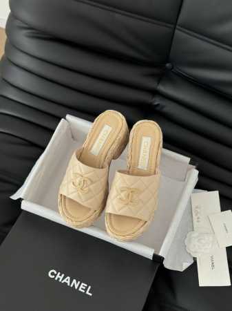 Chanel 25P新款双C编织拖鞋 新编织面料 编织鞋面 内里羊皮 原版大底 Size:35-39 其他码数定做 - 点击图像关闭