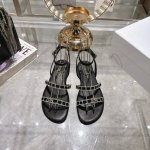 出厂 迪奥 Dior 25Ss 夏季新款 新元素 Dior 春夏新款 钻扣 平底 粗跟 圆头 凉鞋女鞋 圆柱跟凉鞋 圆头粗跟果冻色露趾圆头鞋 市面顶级版本 鞋面