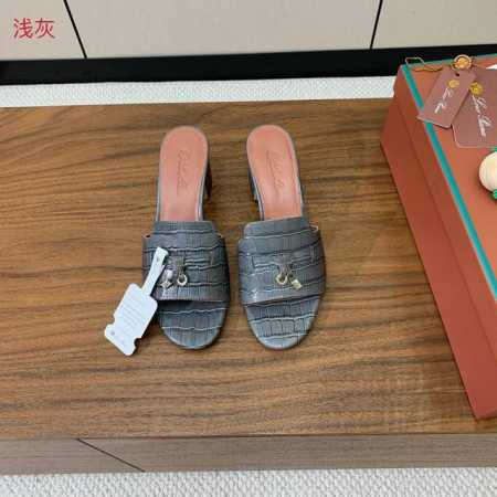 Loro Piana 石头纹中跟拖鞋。鞋面石头纹牛皮，羊皮内里及垫脚。真皮中底，真皮包跟。进口真皮大底。跟高8cm码数：34-42 34、40、41、42定制不 - 点击图像关闭