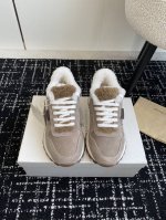 代购级 Brunello Cucinelli 24ss最新 Bc 系带 羊毛休闲鞋 鞋面进口麂皮 进口牛皮 内里进口羊毛 0.5mm圆形冲孔设计 透气不闷脚 独