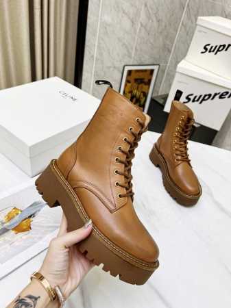 Celine 23ss新品头层牛皮后跟拉链短靴，头层牛皮面，牛皮、羊皮内里垫脚35-41， 40.41定做 - 点击图像关闭