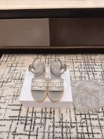 代购级 Dior 迪奥 25Ss 春夏新款 Ivieta Dway 渔夫凉鞋 Cd字母Logo立体刺绣厚底圆头露趾拖鞋 原版开发市面顶级版本，脚感柔软细腻，舒适