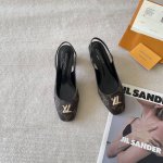 出厂： Louis Vuitton 路易威登2025顶级专柜 官网上新 顶级首发 Lv 25Ss 圆头粗跟凉鞋 Lv 凉鞋 Lv高跟 Louis Vuitton