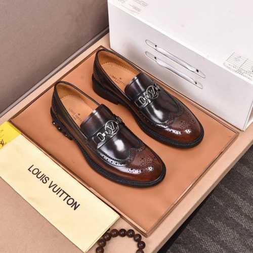 出厂价 水染牛里 Louis Vuitton* 高端 路易威登 23年专柜最新款 正装商务皮鞋原版最高品质！进口意大利小牛皮面料牛皮内里 原版大底 正装码数:3