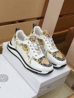 工厂P价 Versace 男士新款上市鞋面采用原版布料打印3D图案羊皮内里，完美造型顶级品质，橡胶耐磨大底，鞋型饱满，立体感十足超级百搭 高档不失品味，时尚 颜