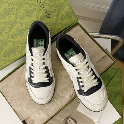 顶级版本：女款 男款 Gucci古驰g家 最新爆款mac80 运动鞋 情侣款 休闲 复古 做旧 脏脏鞋 小脏鞋 面料：原版定制进口头层牛皮 内里：原版定制进口透
