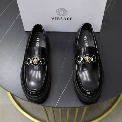 品牌：VERSACE 范思哲 标准码：男码38-44 45定做 等级：原单品质 材料：原版牛皮 牛皮内里 耐磨轻便柔软大底 款式类别：男士时尚套脚 商务休闲皮鞋