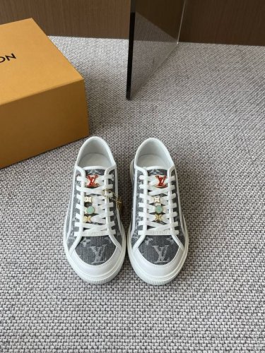 Louis Vuiton路易威登 25Ss新款 Lv Lagoon系列丹宁牛仔布压花老花帆布鞋滑板鞋休闲运动鞋 原版购入开发做货 整双鞋子采购Zp开发打造，全部
