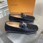 新品louis Vuitton* 顶级男士驾车鞋 休闲 乐福鞋 豆豆鞋原单顶级代购货原版进口荔纹牛皮搭配原版五金扣进口牛皮内里 牛皮垫脚原版橡胶大底 Size：