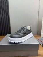 工厂p价 prada普拉达 爆款男鞋出货官网同步原版飞织牛皮面料+牛皮内里 1比1复刻 原厂原版底 38-45 45.定做不退换
