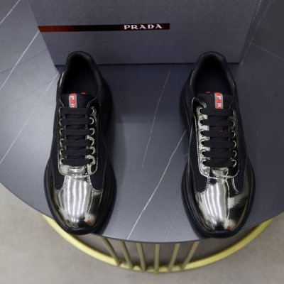 出厂价pp 品牌 prada 普拉达 标准码 男码40-47码 等级 官网同款 材料 原厂皮料拼接透气面料 透气舒适内里 原版橡胶耐磨柔软大底 款式类别 休闲运