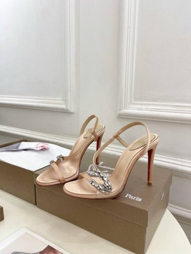 christian Louboutin路铂廷Cl 红底鞋 25Ss最新Just Jewel真丝水晶钻高跟凉鞋系列 魅惑华丽的顶级硬货上新 bs明星同款 平台主播
