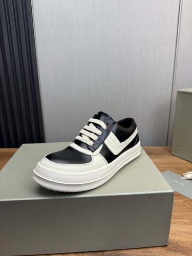 工厂p价 瑞克-欧文斯 Rick Owens 时尚休闲板鞋 官网热门单品 极简主义的色彩运用与用心剪 经典百搭首选 版型超正 鞋面结合进口原版材料牛皮 柔软舒适