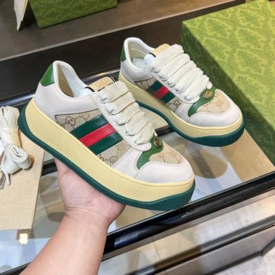 冲量价: 男款+10 Gucci新款顶级版本原版购入开发做货，品质100 99.99免检. 这款运动鞋采用Gg帆布材质。紫色皮革细节以鲜明对比为单品增加深度，细
