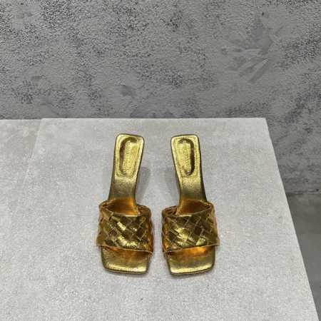工厂p价p 顶级高端版本 代购品质 原版开发 Bottega Veneta2025Ss新品爆款夏季方头parco高跟穆勒凉拖鞋 Bv新款全真皮小结编织装饰抢手高 - 点击图像关闭