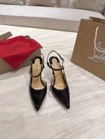 顶级版 原版盒 christian Louboutin 2025S原版做货重工Cl新款绑带高跟鞋 材质 头层高光小牛漆皮 内里 粒面珠光羊皮里 大底 原版进口A