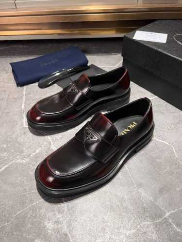 厂价 。 普拉达 PRADA 男士皮鞋进口专柜材质十牛里。原板大底39-44可订38 45专柜全套包装