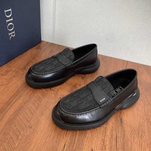 编码：YS003848 迪奥 Dior Combat 乐福鞋 黑色光滑牛皮革和米色和黑色 Oblique 印花面料 2024SS新款出货 搭配米色和黑色 Obl