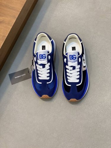 新品Dolce&Gabbanadg高端男士运动休闲鞋 顶级专柜原单货 原版进口牛皮 多种材质拼接设计进口牛皮内里 牛皮垫脚原版Tpr弹力大底 size 39-4