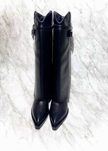 GIVENCHY ｜4 最高版 出厂价 真皮大底 仿真皮大底 定做 Givenchy 2024 新款高靴系列 16寸 纪梵希 锁扣 风靡整个时尚圈 专柜 正品级