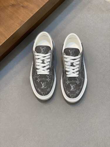 Louis Vuitton 路易威登 -高端品质 原单 -鞋面：纳帕小牛皮、品牌牛仔帆布布匹.热转印品牌图腾：完美拼接 -内里：水染牛皮 -大底：超轻tpr 橡