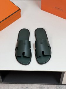 hermèS 真皮底 Size：38-44 45.46.47定制 爱马仕最高品质经典H拖鞋～高端男士凉鞋沙滩鞋拖鞋～专柜同步～原单代购货！原版进口鞋面牛皮内里牛