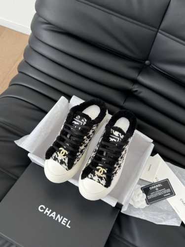 Chanel 24P新款大头饼干鞋 原版开发顶级版本 鞋面正品一致 内里羊皮 TPU大底 非普通版本橡胶大底 Size:35-39 其他码数定做