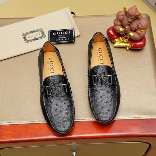 工厂P价 Gucci 古驰热卖款潮流男士休闲套脚鞋官网原版1:1开模原单品质，做工精细时尚百搭，完美楦型，上脚舒适潮男型男推崇款，头层进口牛皮优质猪皮内里，橡胶