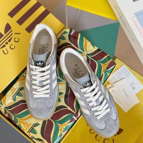 顶级版本：情侣款 Adidas X Gucci联名款Gazelle运动鞋 情侣款休闲板鞋 原版购入开发 做货 阿迪达斯X古驰世纪联名爆款 融汇两个品牌丰富且历史