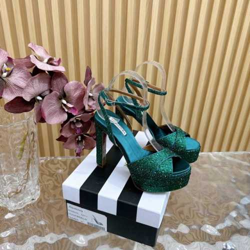 2024春夏新款 AQUAZZURA Zp 原版开模 新品防水台高跟凉鞋 采用原版定制真丝制成，原版开模施华洛奇水钻装饰扣，超闪 大底金色标志性菠萝微标赋予单品